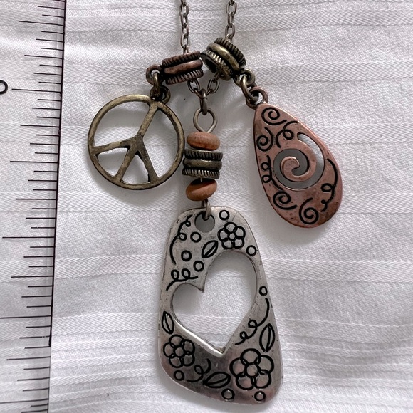 Lia Sophia Jewelry - Lia Sophia Silver and Brown Charm Necklace